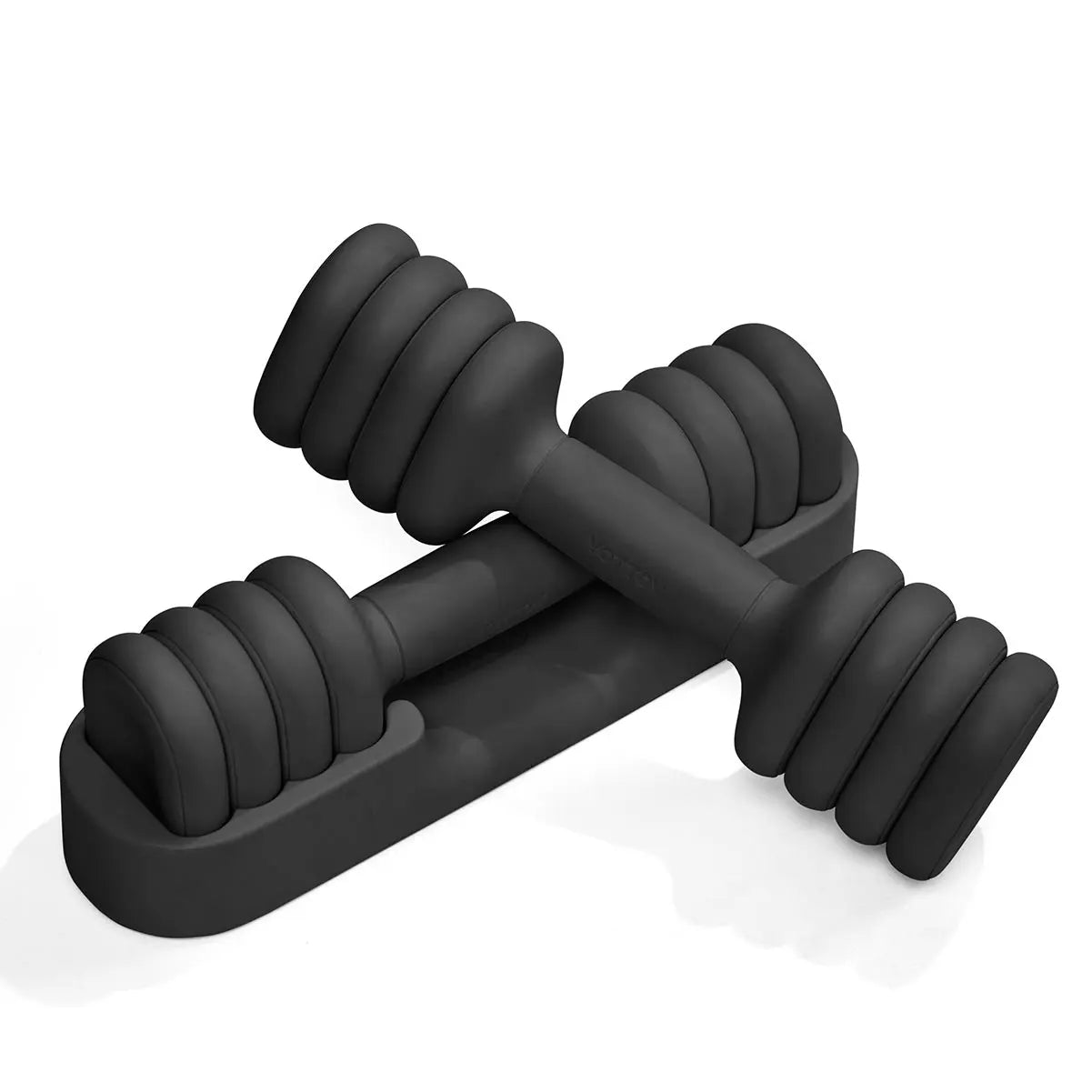 YOTTOY Adjustable Dumbbell Set of 2 4-In-1 Hand Weights for Women at Home Compact Free Weights Dumbbells Set with Soft Grip and Base 2-5 Lbs Each for Home Gym Versatile Non-Slip Ergonomic Design