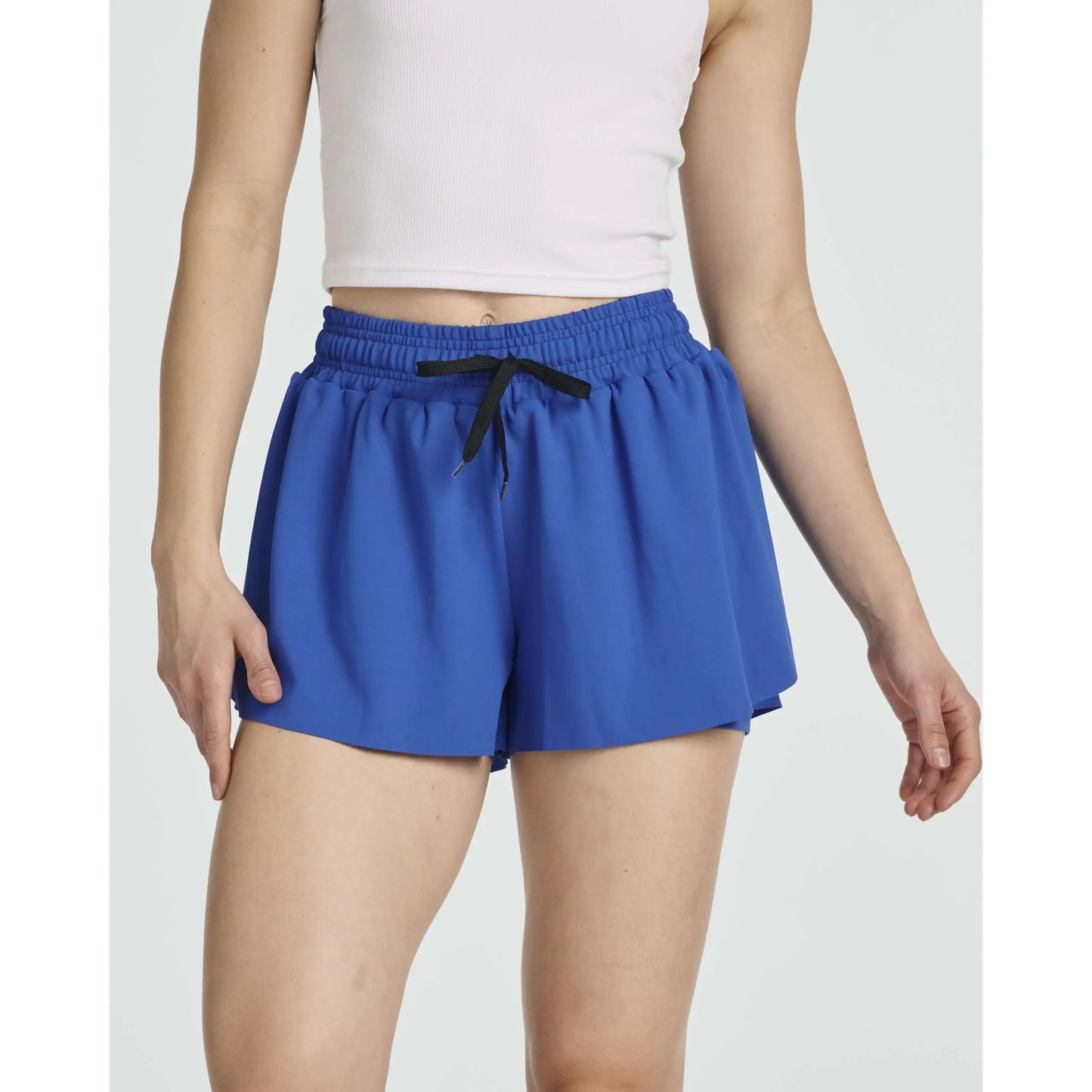 Real Essentials 4 Pack: Womens Flowy Dry Fit Running Short - Gym Yoga Workout Summer Shorts (Available in plus Size)