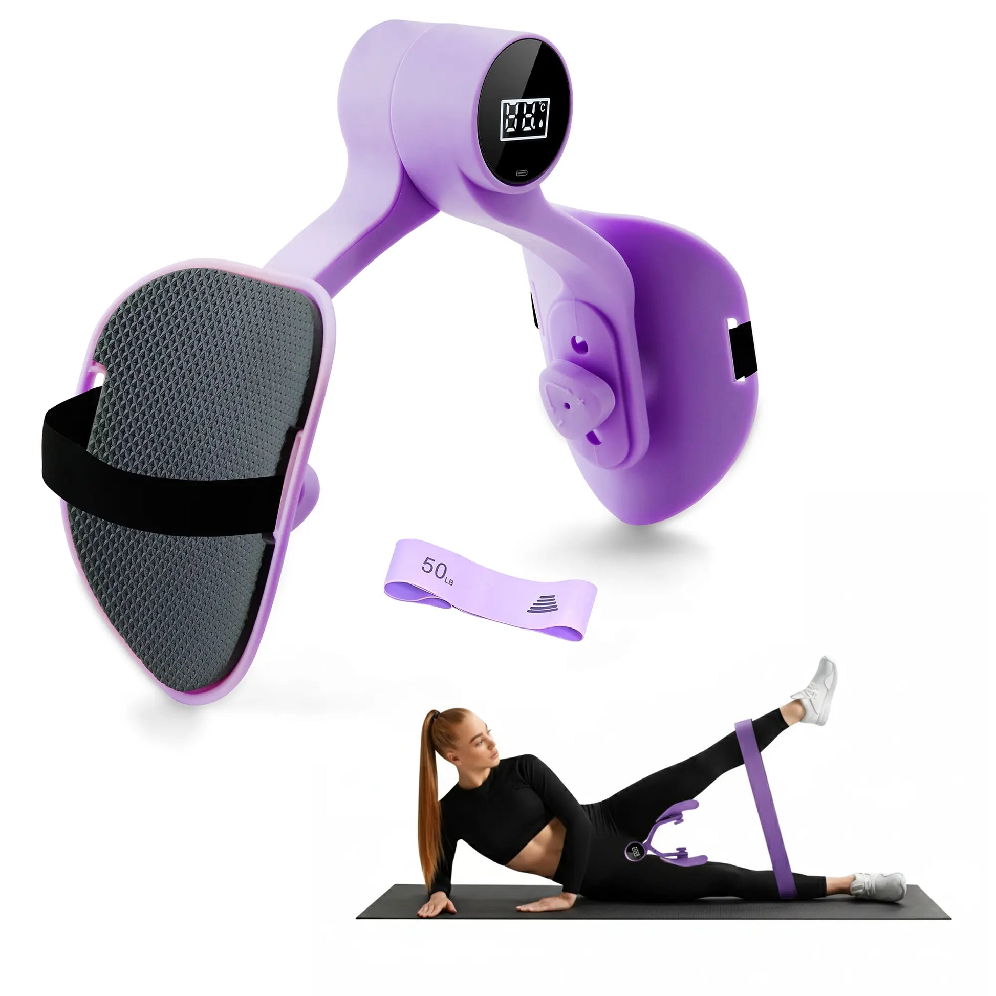 Smart Thigh Trainer for Women with Timer – Inner Thigh and Hip Exerciser for Home and Office Use