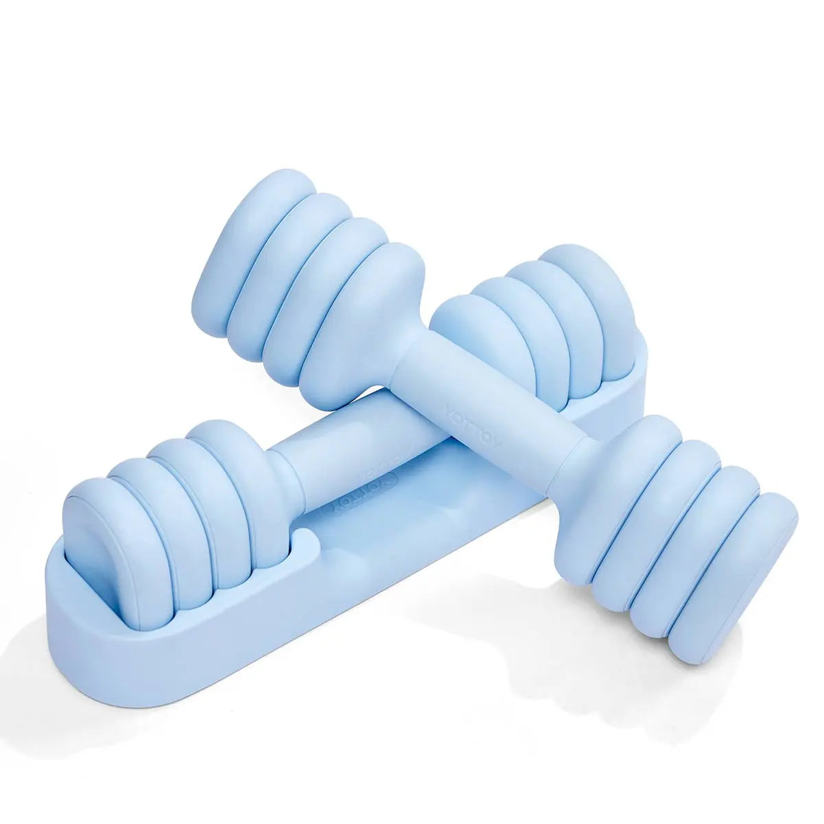 YOTTOY Adjustable Dumbbell Set of 2 4-In-1 Hand Weights for Women at Home Compact Free Weights Dumbbells Set with Soft Grip and Base 2-5 Lbs Each for Home Gym Versatile Non-Slip Ergonomic Design