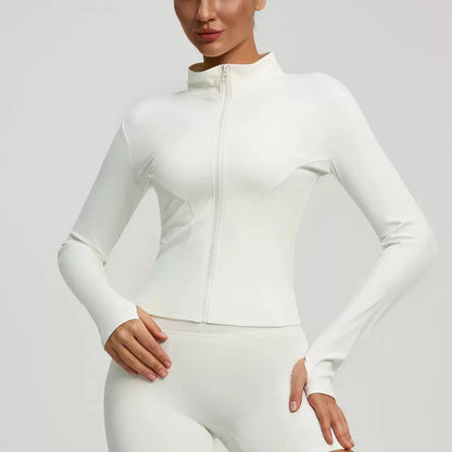 Women's Autumn and Winter Quick-Dry Sports Jacket for Yoga, Pilates, and Running - Long Sleeve Fitness Apparel