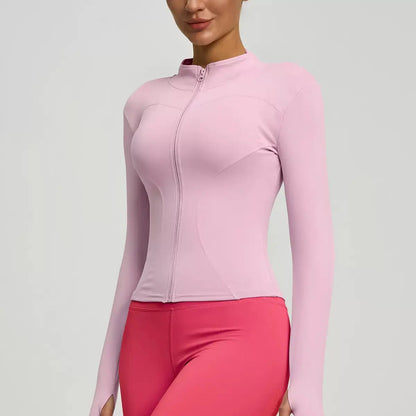 Women's Autumn and Winter Quick-Dry Sports Jacket for Yoga, Pilates, and Running - Long Sleeve Fitness Apparel