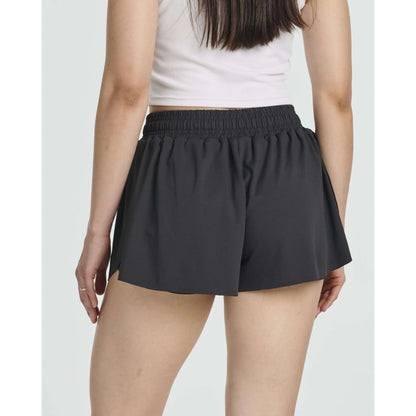 Real Essentials 4 Pack: Womens Flowy Dry Fit Running Short - Gym Yoga Workout Summer Shorts (Available in plus Size)