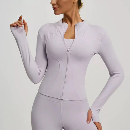 Women's Autumn and Winter Quick-Dry Sports Jacket for Yoga, Pilates, and Running - Long Sleeve Fitness Apparel